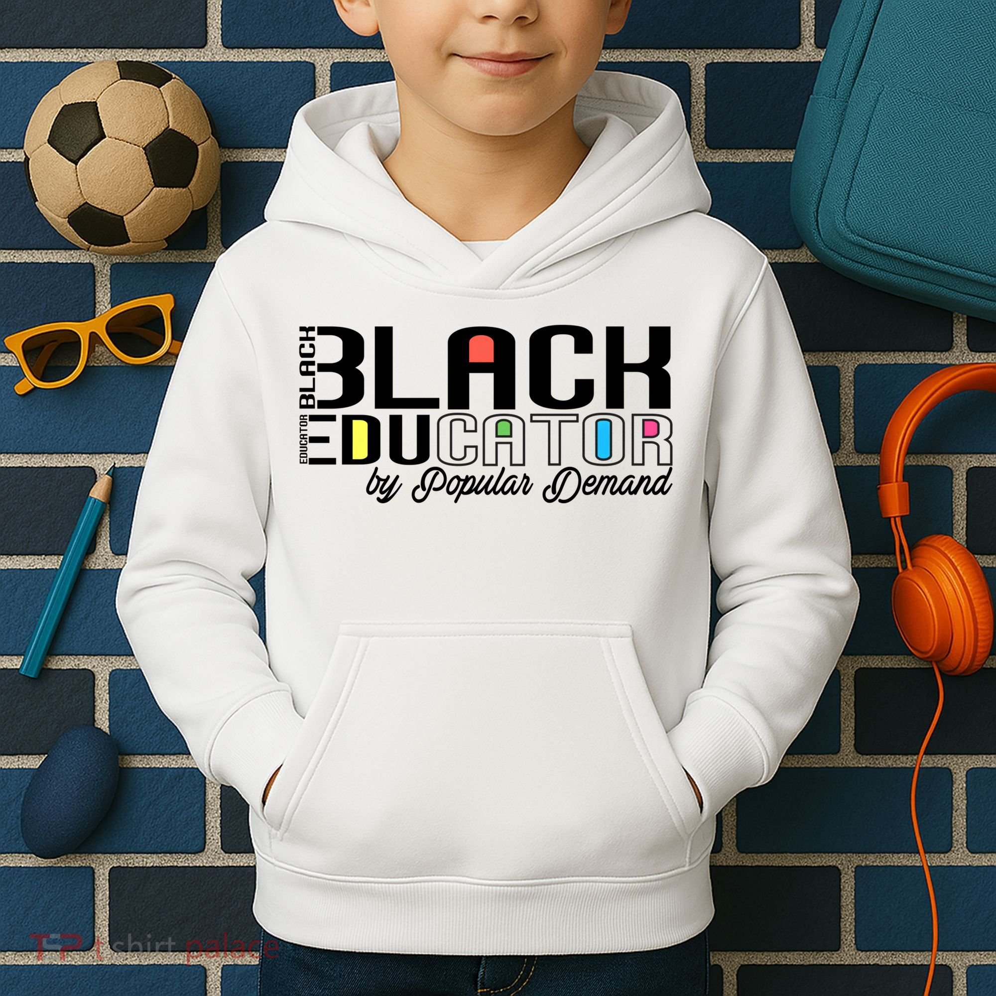 Black History Black Educator By Popular Ded Afro Teacher Gift Kids Hoodie