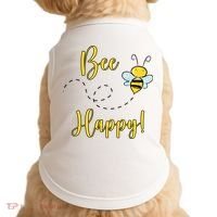 Bee Happy Bumblebee Cute Gift Doggie Tank thumb 0