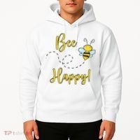 Bee Happy Bumblebee Cute Gift Hoodie thumb 2