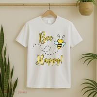 Bee Happy Bumblebee Cute Gift T-Shirt thumb 2