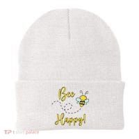 Bee Happy Bumblebee Cute Gift Beanie thumb 0