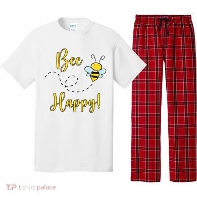 Bee Happy Bumblebee Cute Gift Pajama Set