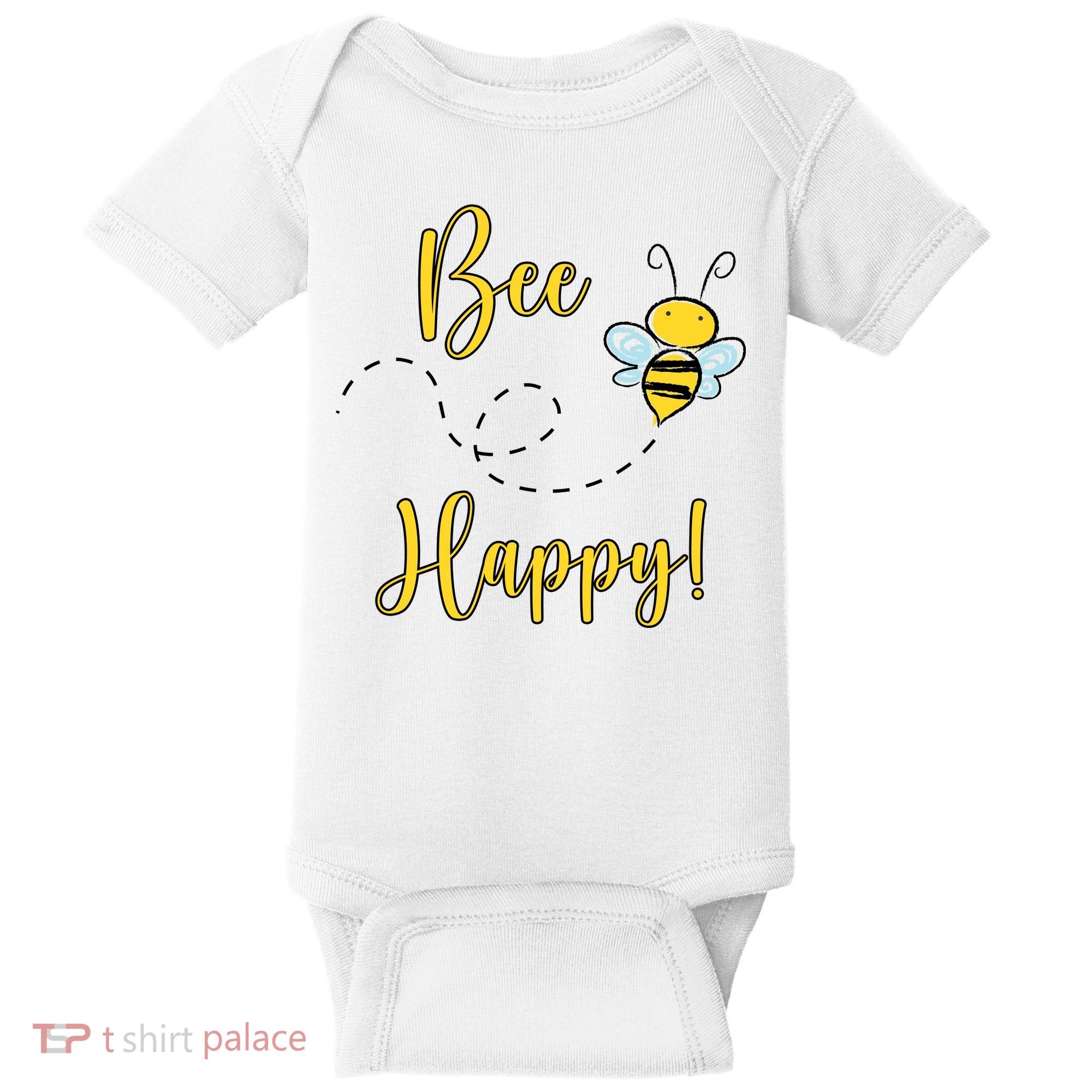 Bee Happy Bumblebee Cute Gift Baby Bodysuit