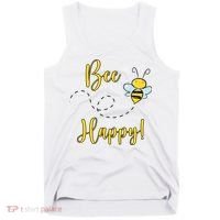 Bee Happy Bumblebee Cute Gift Tank Top thumb 0