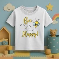 Bee Happy Bumblebee Cute Gift Toddler T-Shirt thumb 3