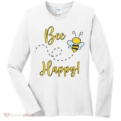 Bee Happy Bumblebee Cute Gift Women's Long Sleeve Shirt