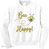 Bee Happy Bumblebee Cute Gift Kids Sweatshirt thumb 0