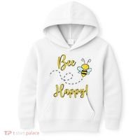 Bee Happy Bumblebee Cute Gift Kids Hoodie thumb 0