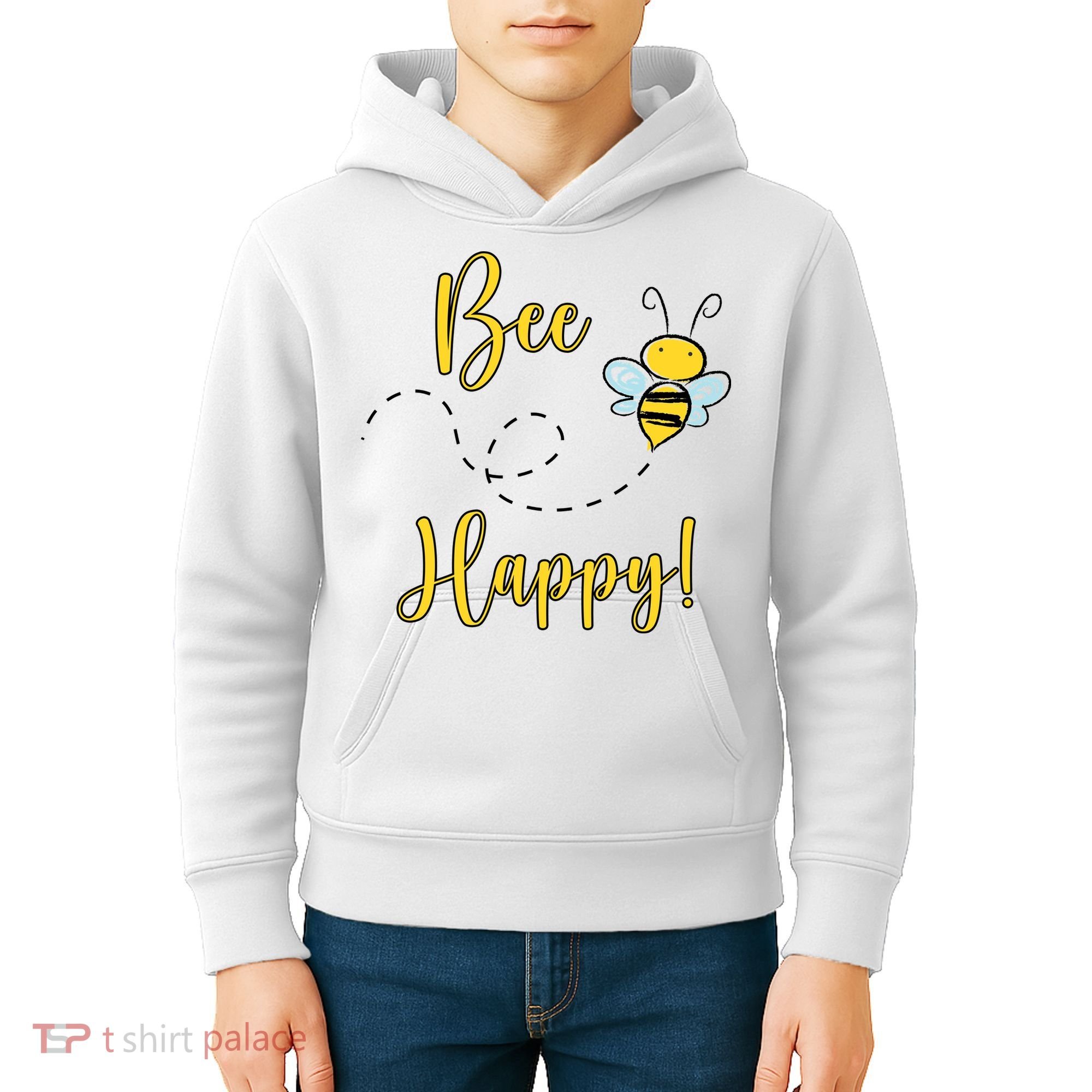 Bee Happy Bumblebee Cute Gift Kids Hoodie