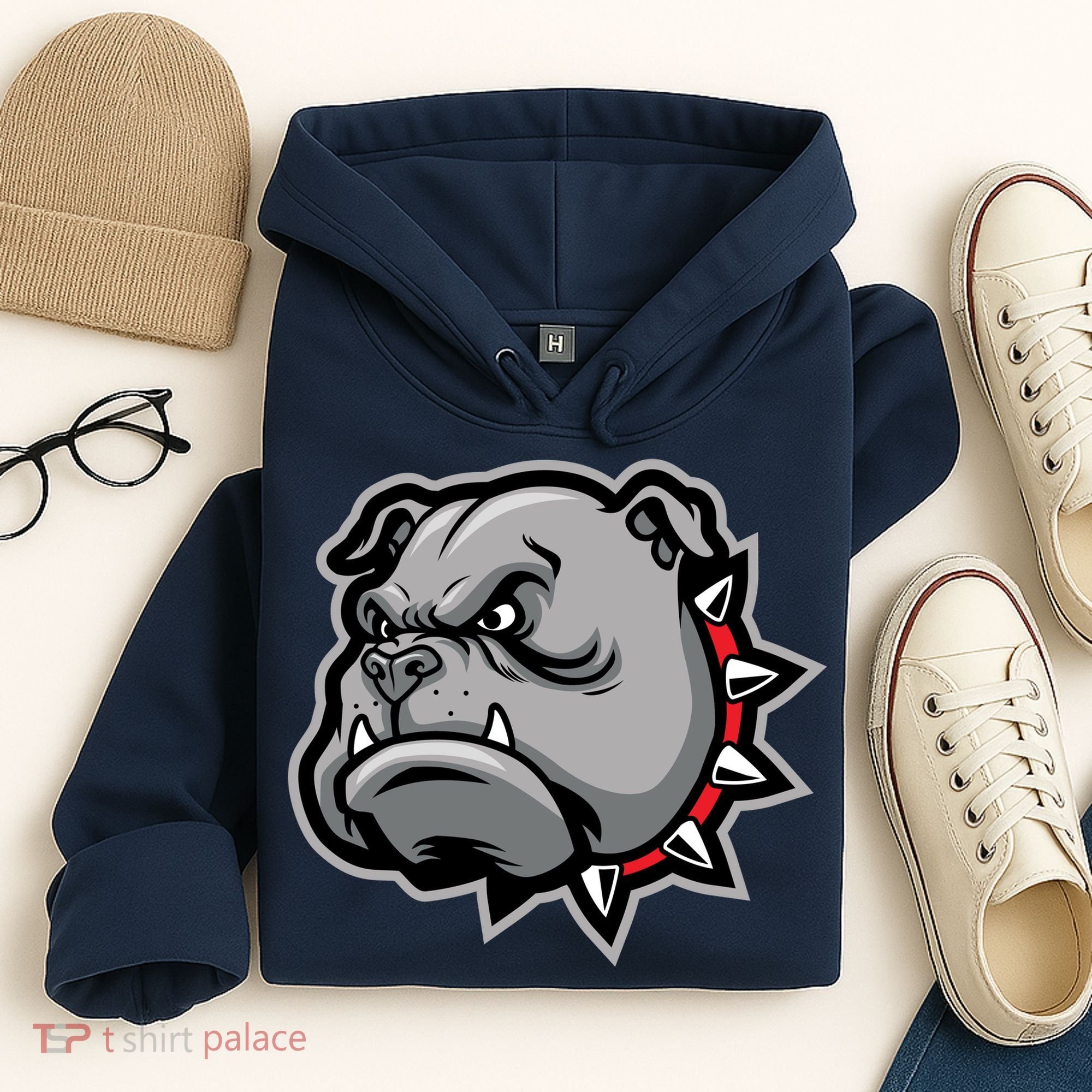 Bulldog Head Hoodie
