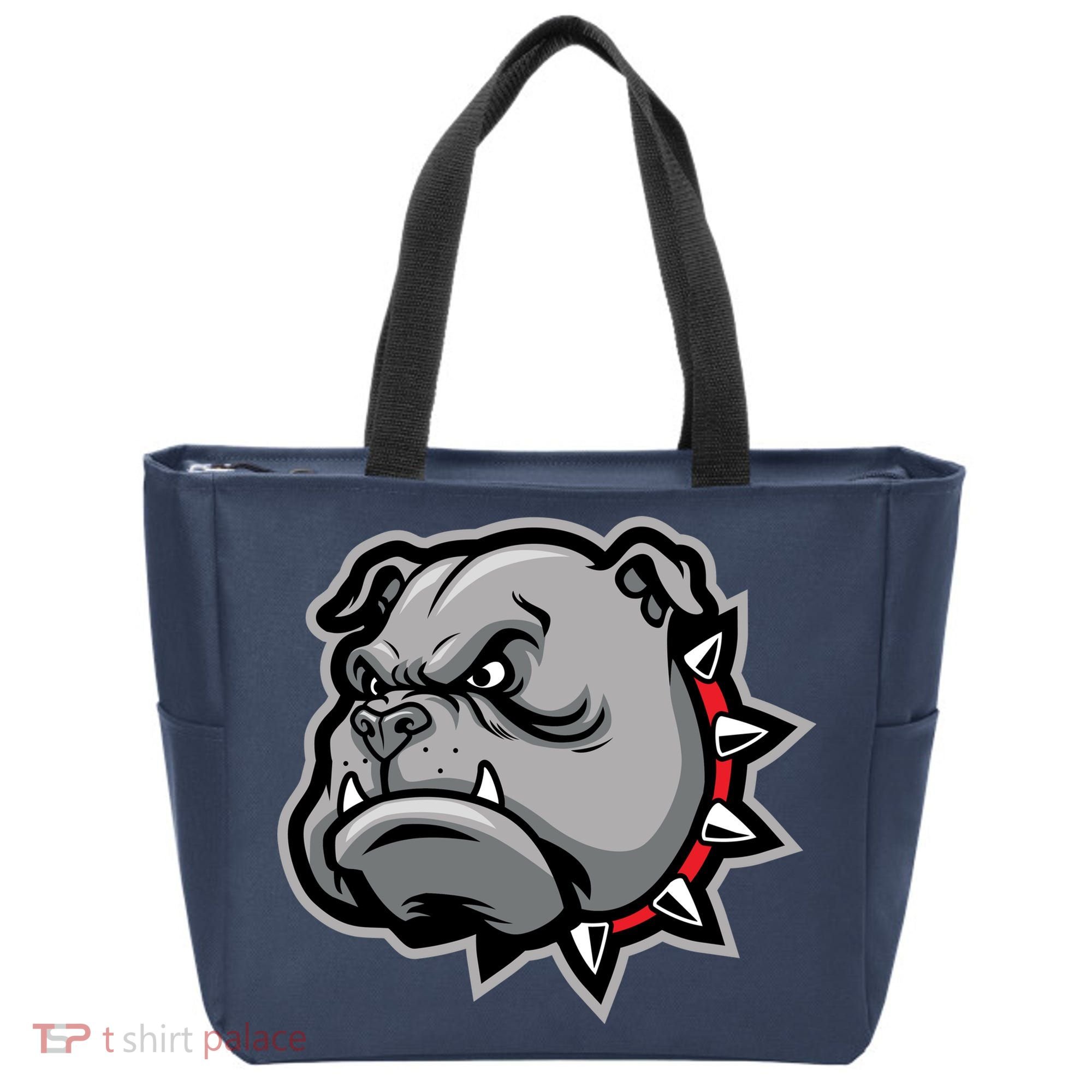 Bulldog Head Tote Bag