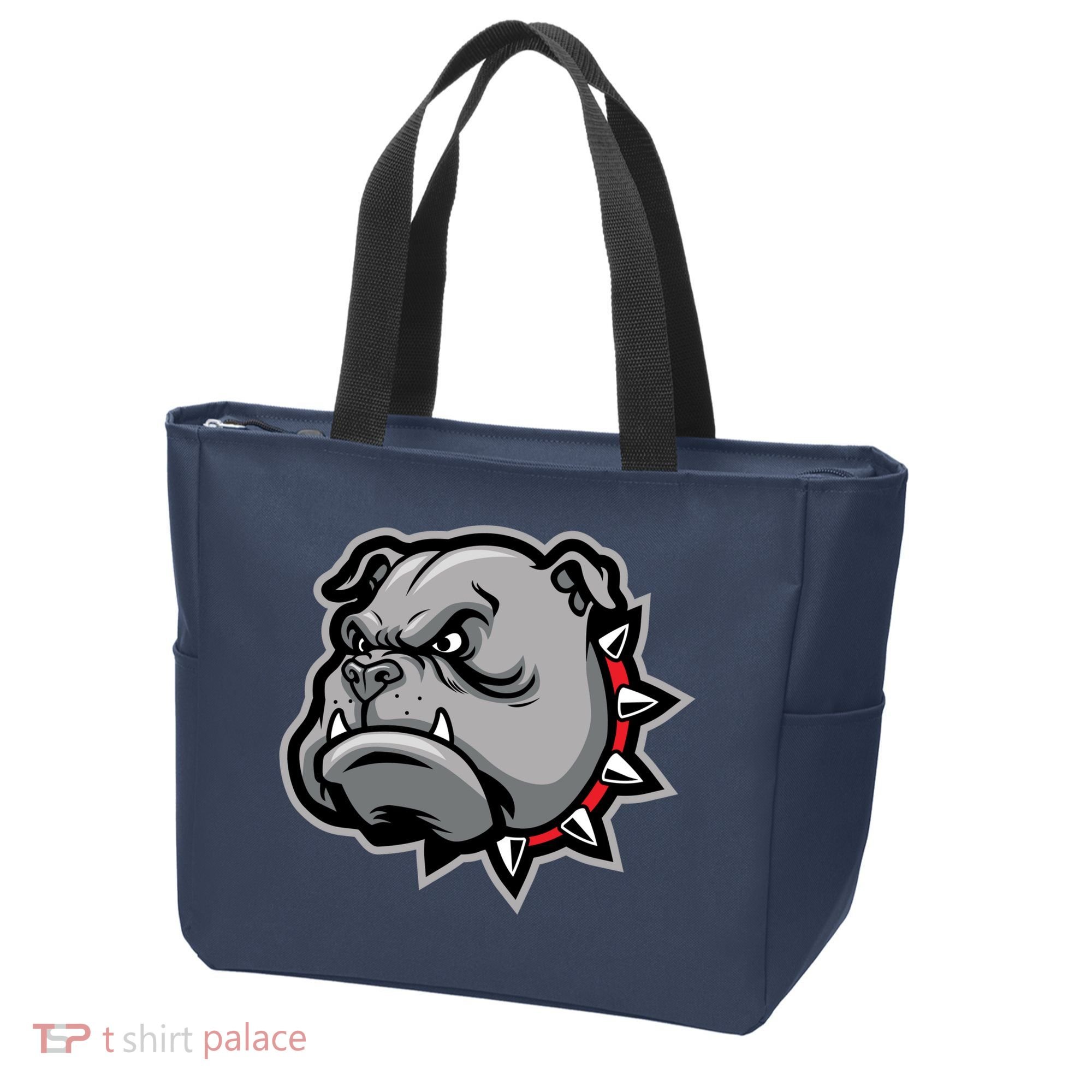 Bulldog Head Tote Bag