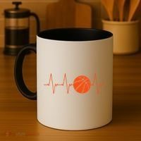 Basketball Heartbeat Bball Gift Coffee Mug thumb 4