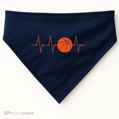 Basketball Heartbeat Bball Gift USA-Made Doggie Bandana