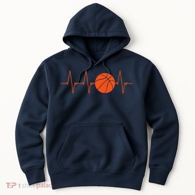 Basketball Heartbeat Bball Gift Hoodie