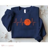 Basketball Heartbeat Bball Gift Sweatshirt thumb 2