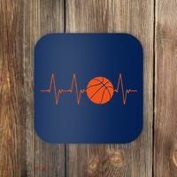 Basketball Heartbeat Bball Gift Coaster thumb 0
