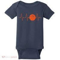 Basketball Heartbeat Bball Gift Baby Bodysuit thumb 0