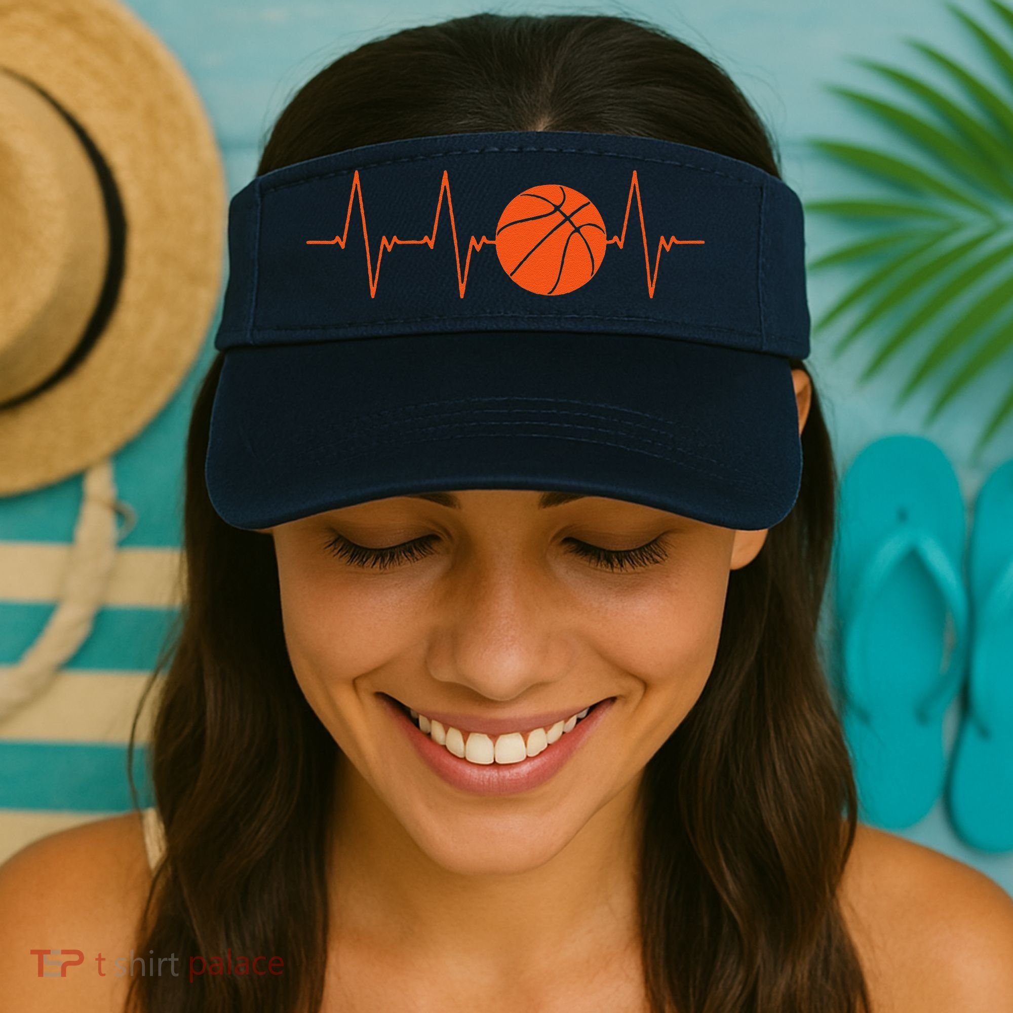 Basketball Heartbeat Bball Gift Visor