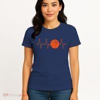 Basketball Heartbeat Bball Gift Women's T-Shirt thumb 4