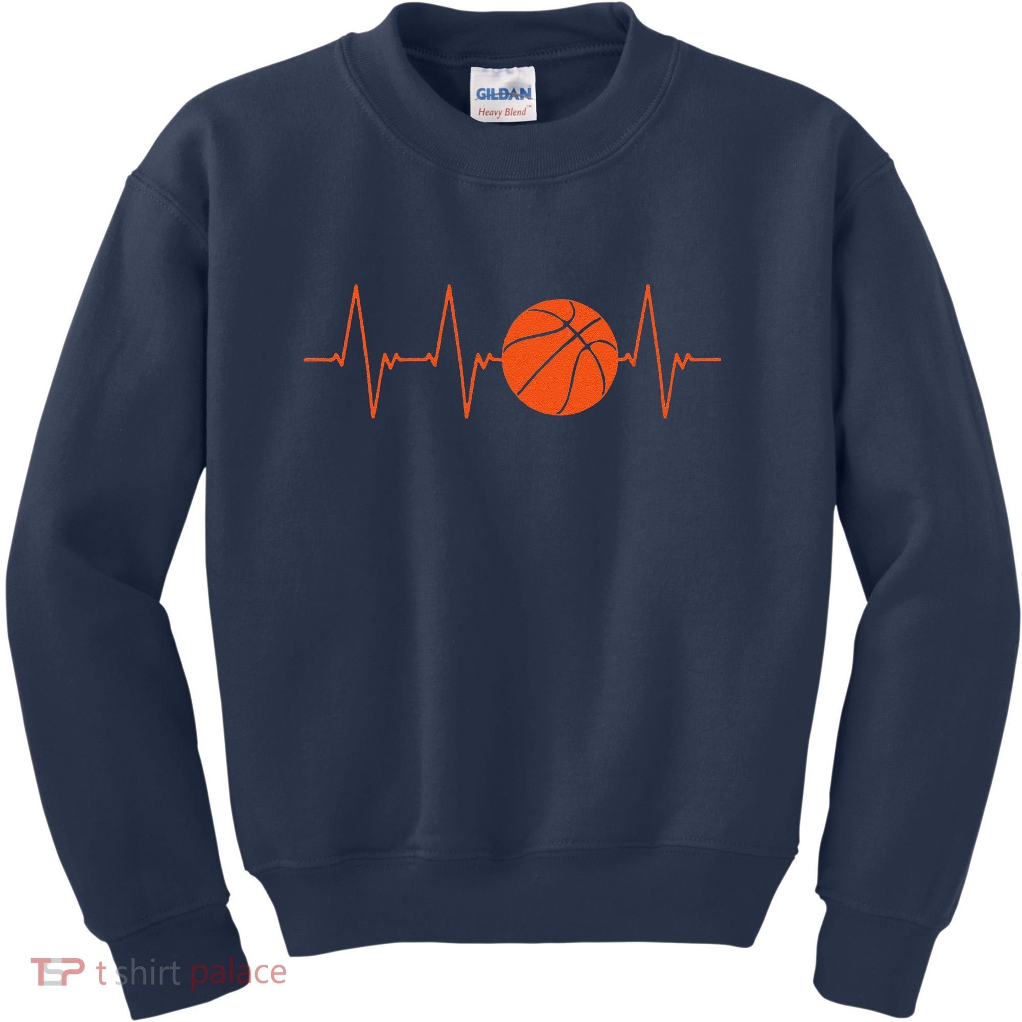 Basketball Heartbeat Bball Gift Kids Sweatshirt