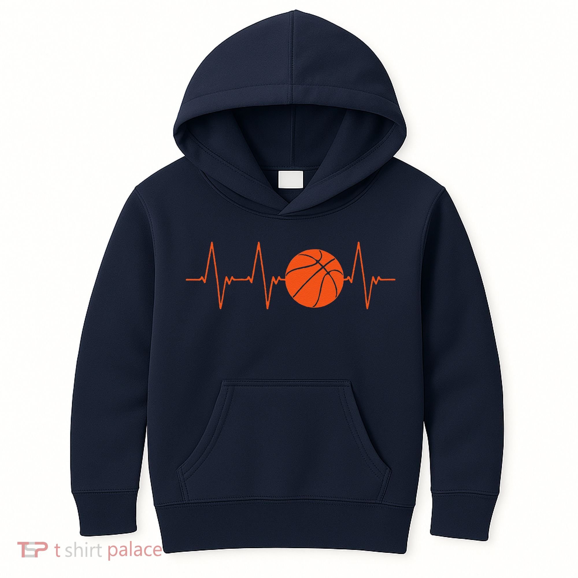 Basketball Heartbeat Bball Gift Kids Hoodie