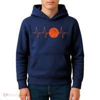 Basketball Heartbeat Bball Gift Kids Hoodie thumb 4