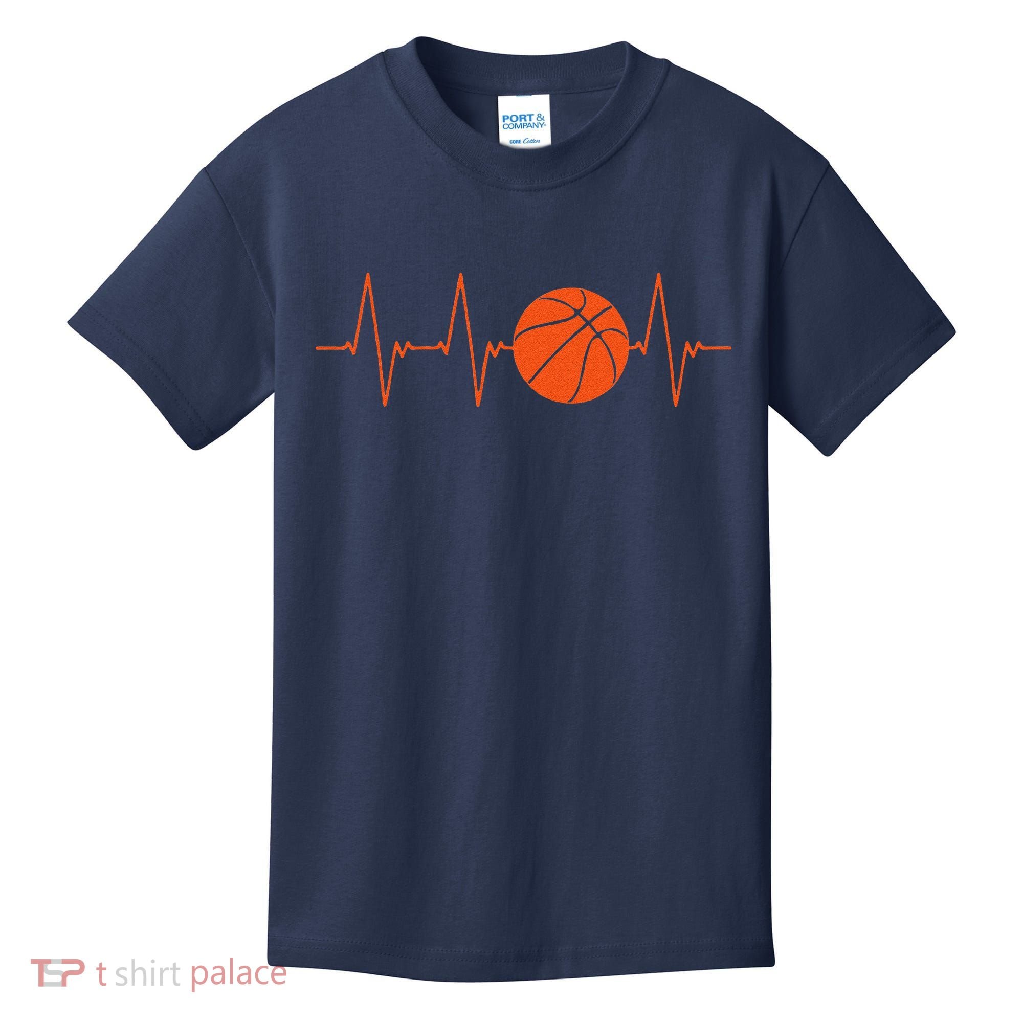 Basketball Heartbeat Bball Gift Kids T-Shirt