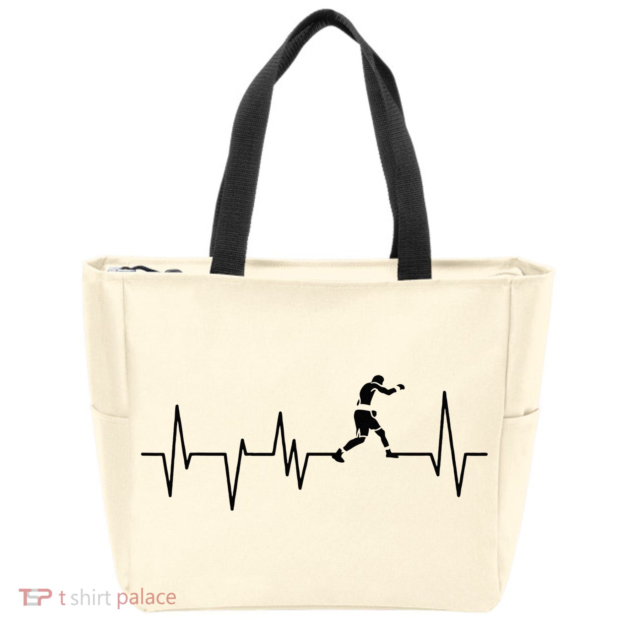 Boxer Heartbeat Boxing Gift Boxing Lover Boxing Trainer Tote Bag