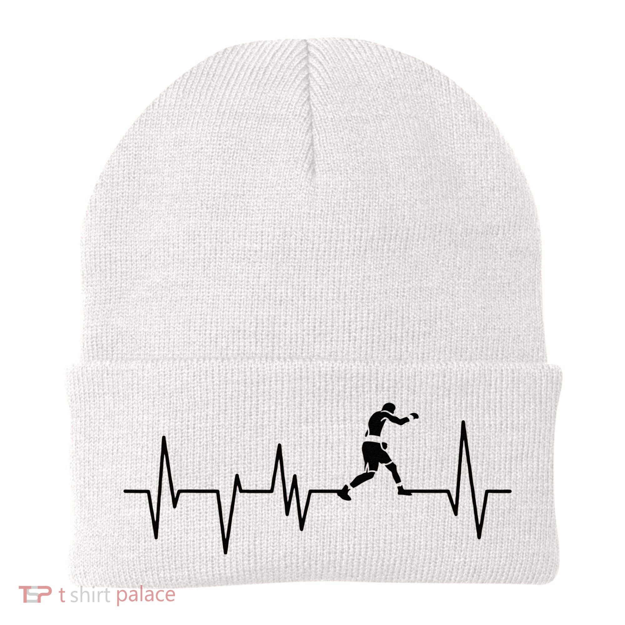 Boxer Heartbeat Boxing Gift Boxing Lover Boxing Trainer Beanie