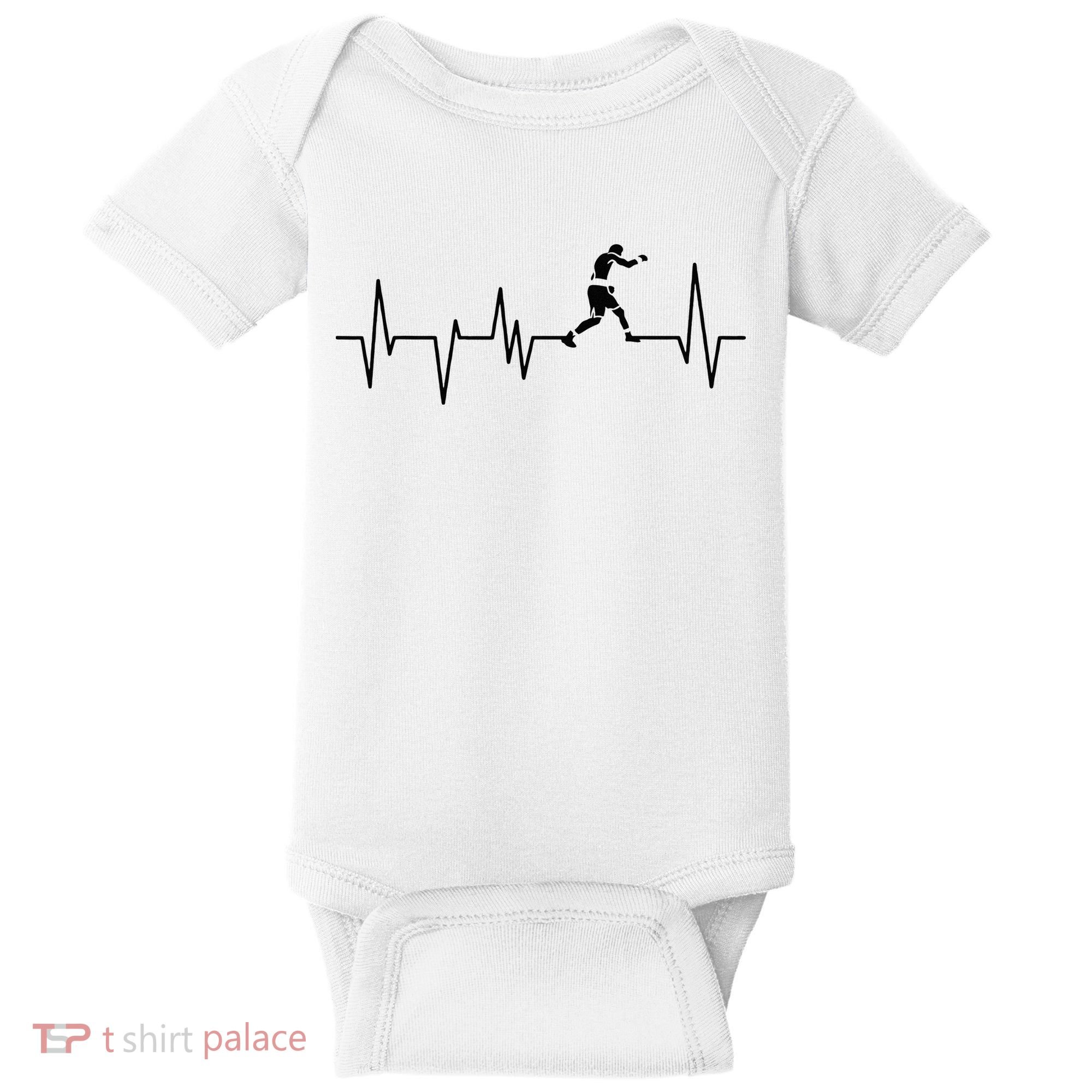 Boxer Heartbeat Boxing Gift Boxing Lover Boxing Trainer Baby Bodysuit