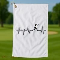 Boxer Heartbeat Boxing Gift Boxing Lover Boxing Trainer Golf Towel thumb 1