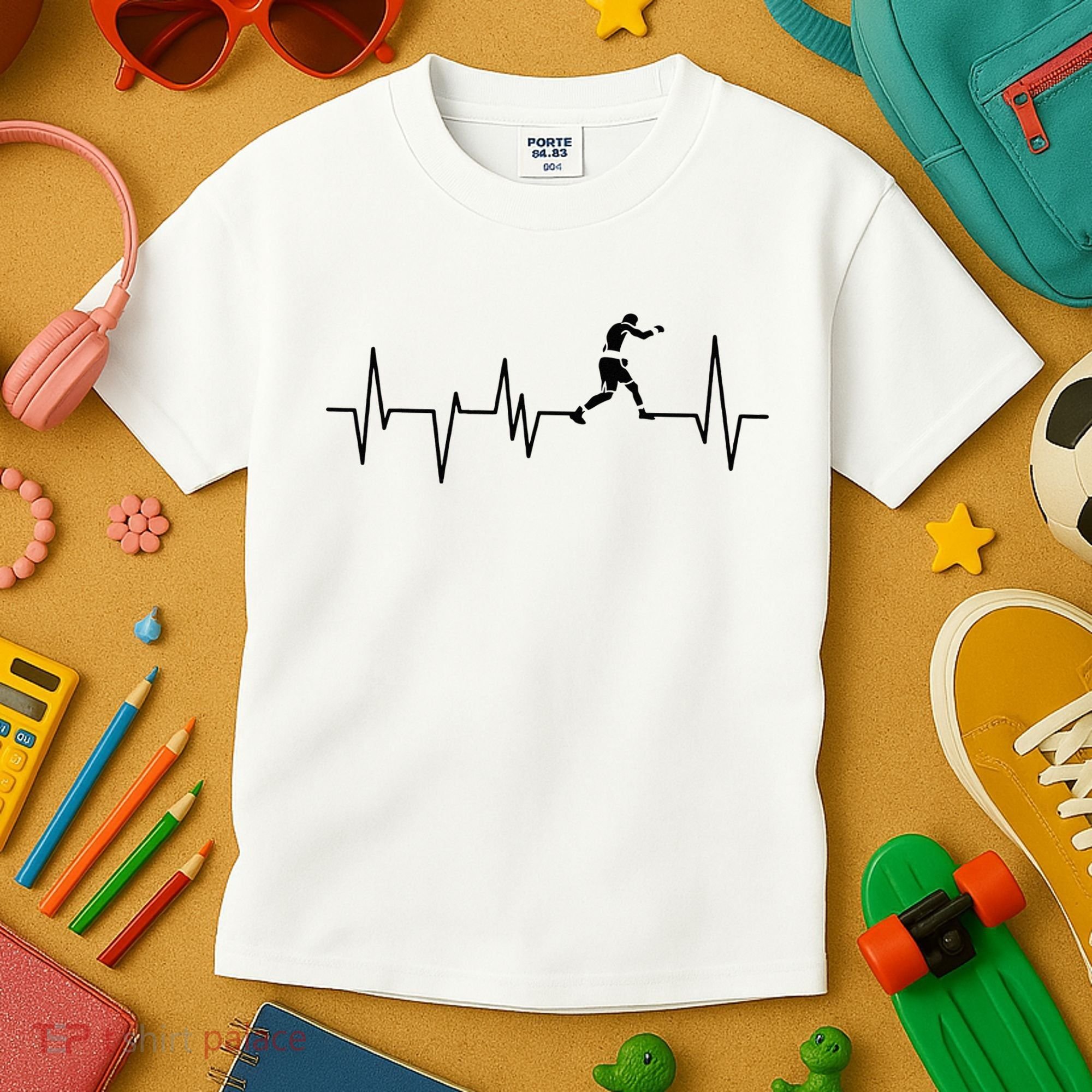 Boxer Heartbeat Boxing Gift Boxing Lover Boxing Trainer Kids T-Shirt
