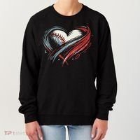 Baseball Heart Baseball Brushstroke Lover Women Women's Sweatshirt thumb 0