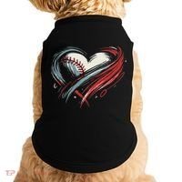 Baseball Heart Baseball Brushstroke Lover Women Doggie Tank thumb 0