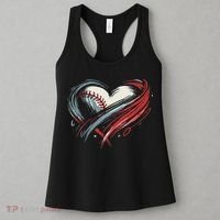 Baseball Heart Baseball Brushstroke Lover Women Women's Tank Top thumb 3
