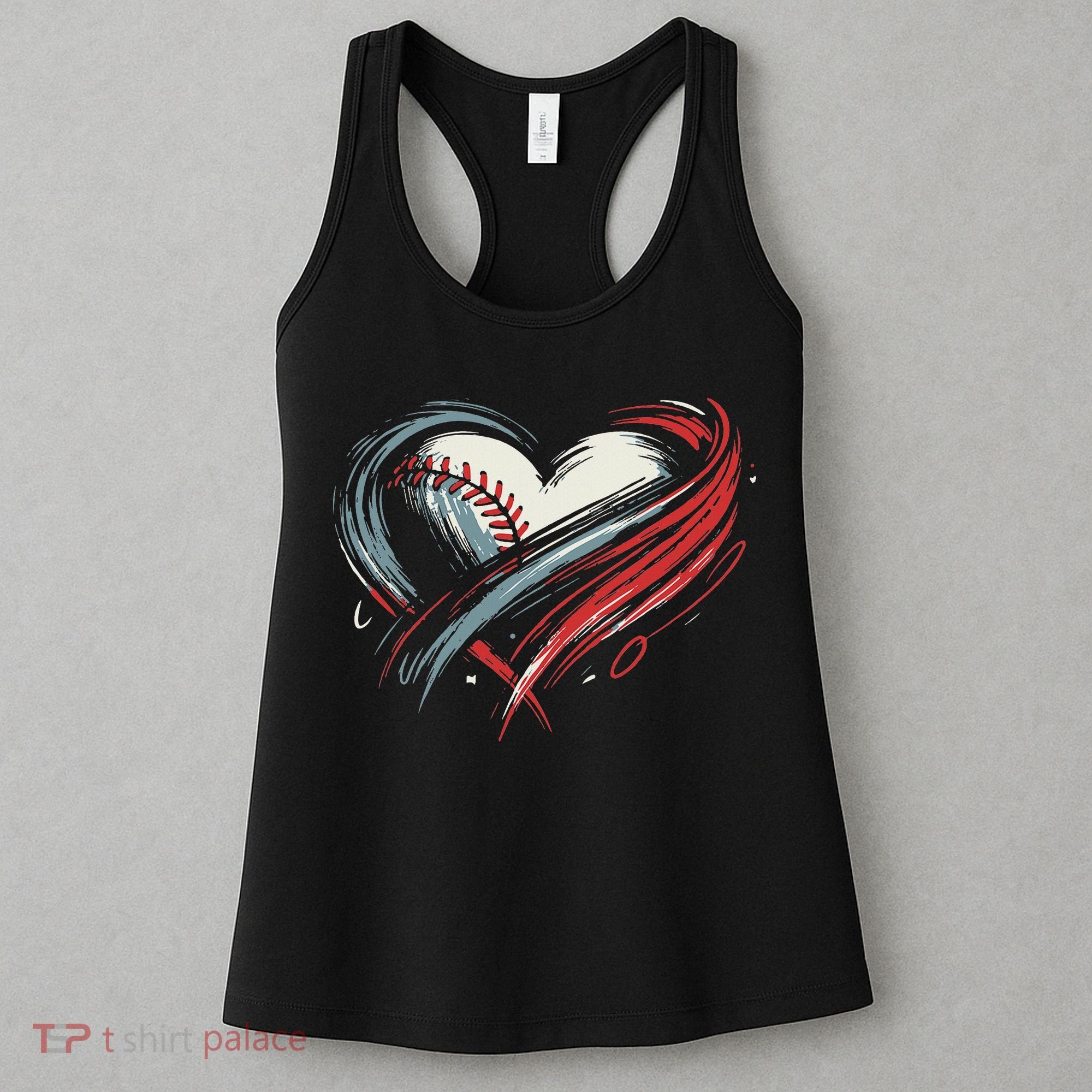 Baseball Heart Baseball Brushstroke Lover Women Women's Tank Top