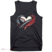 Baseball Heart Baseball Brushstroke Lover Women Tank Top thumb 0