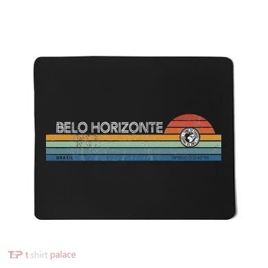 Belo Horizonte Brazil Minas Gerais Retro Sunset Rainbow Idea Mousepad