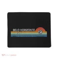 Belo Horizonte Brazil Minas Gerais Retro Sunset Rainbow Idea Mousepad thumb 0