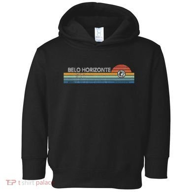 Belo Horizonte Brazil Minas Gerais Retro Sunset Rainbow Idea Toddler Hoodie