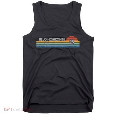 Belo Horizonte Brazil Minas Gerais Retro Sunset Rainbow Idea Tank Top