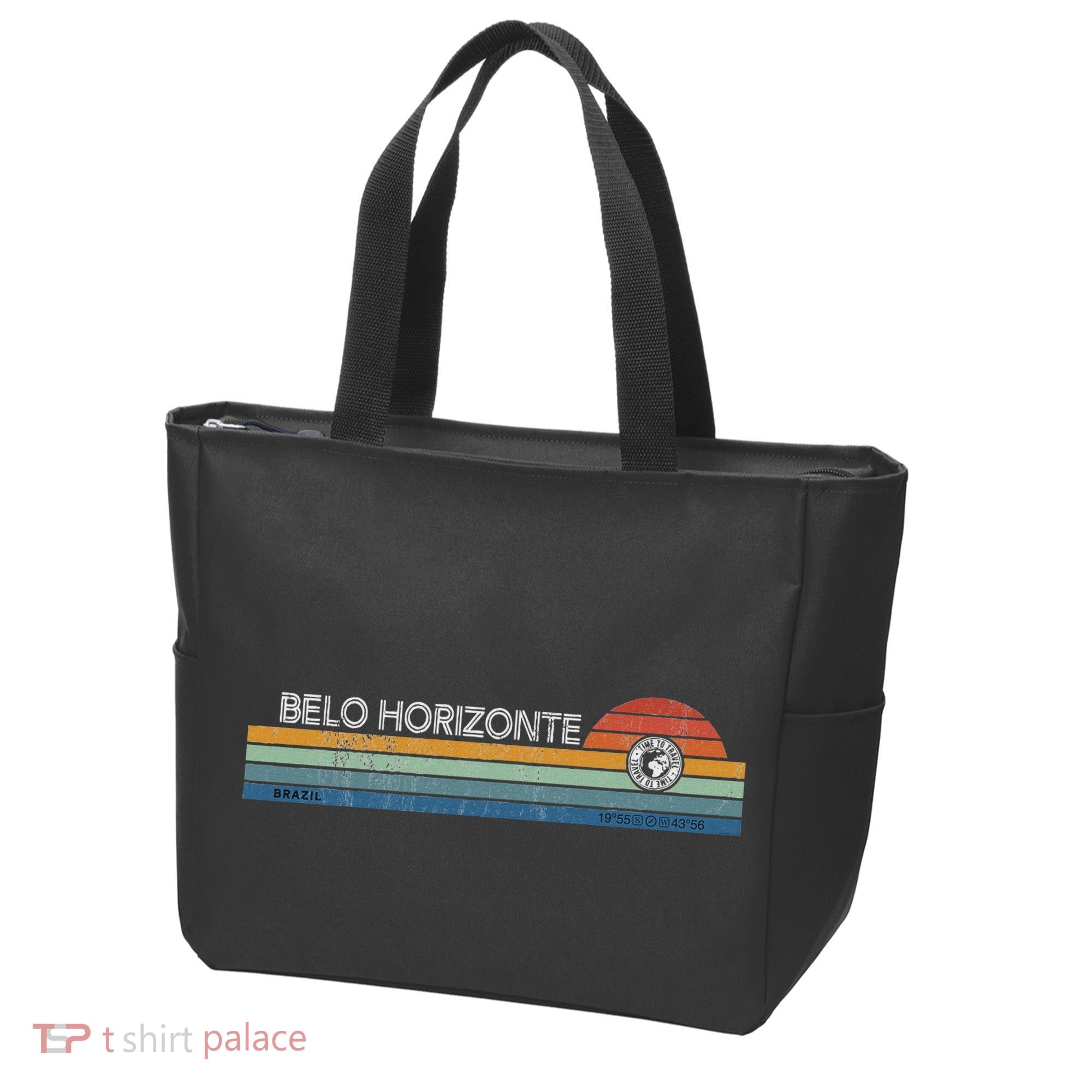 Belo Horizonte Brazil Minas Gerais Retro Sunset Rainbow Idea Tote Bag