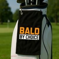 Bald Head Baldy Baldheaded No Hair Baldie Bald Guy Golf Towel thumb 2