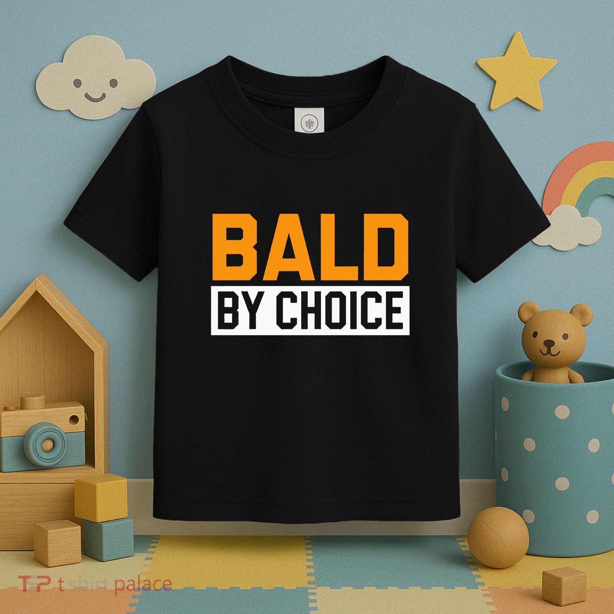 Bald Head Baldy Baldheaded No Hair Baldie Bald Guy Toddler T-Shirt