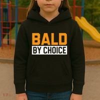 Bald Head Baldy Baldheaded No Hair Baldie Bald Guy Kids Hoodie thumb 3