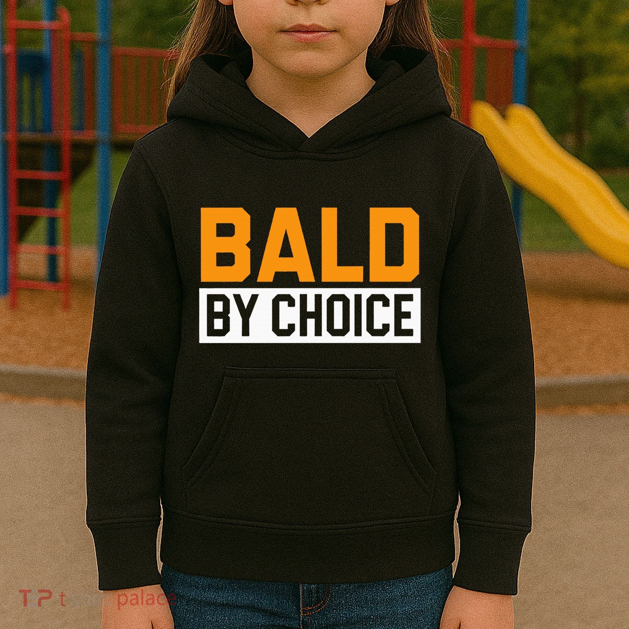 Bald Head Baldy Baldheaded No Hair Baldie Bald Guy Kids Hoodie