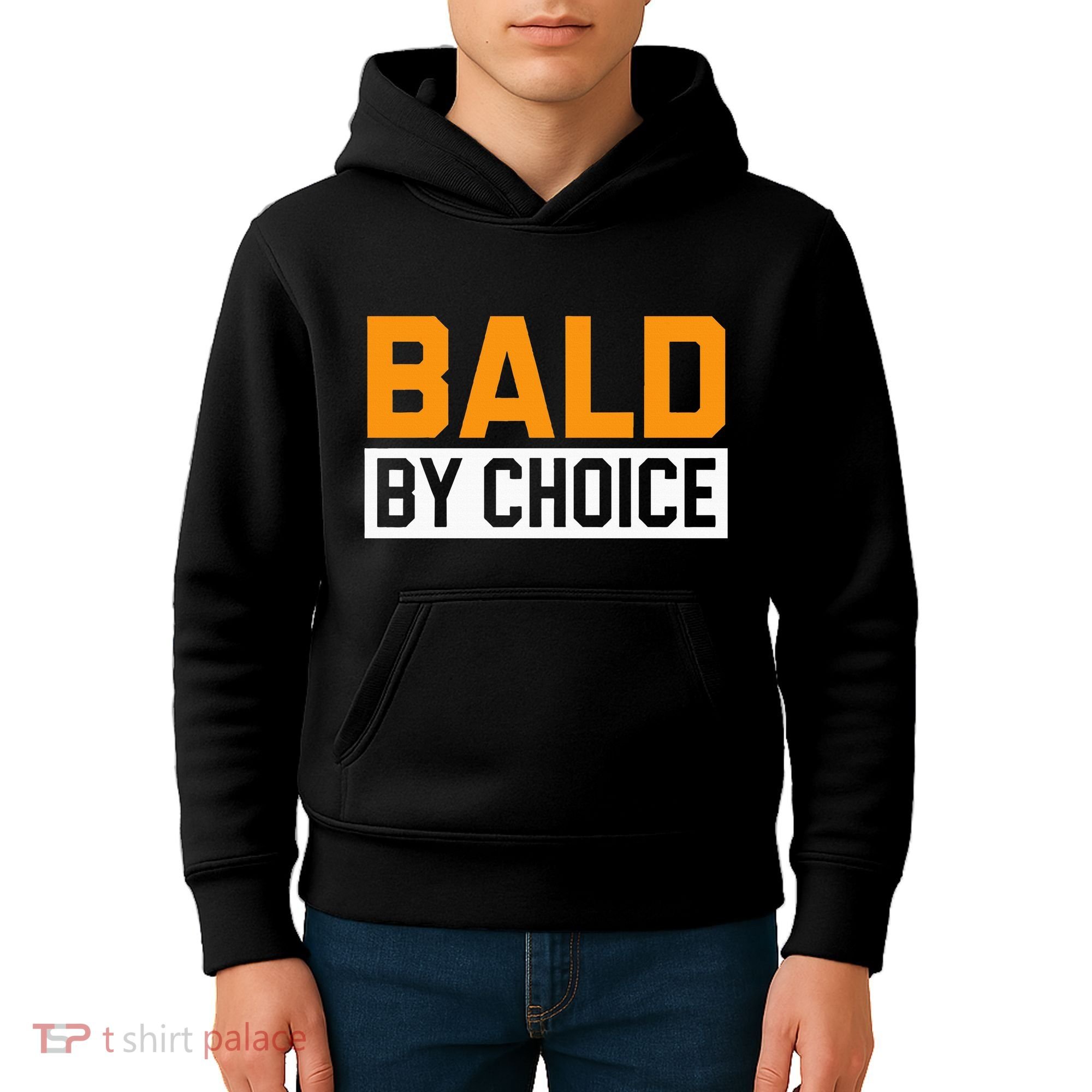 Bald Head Baldy Baldheaded No Hair Baldie Bald Guy Kids Hoodie