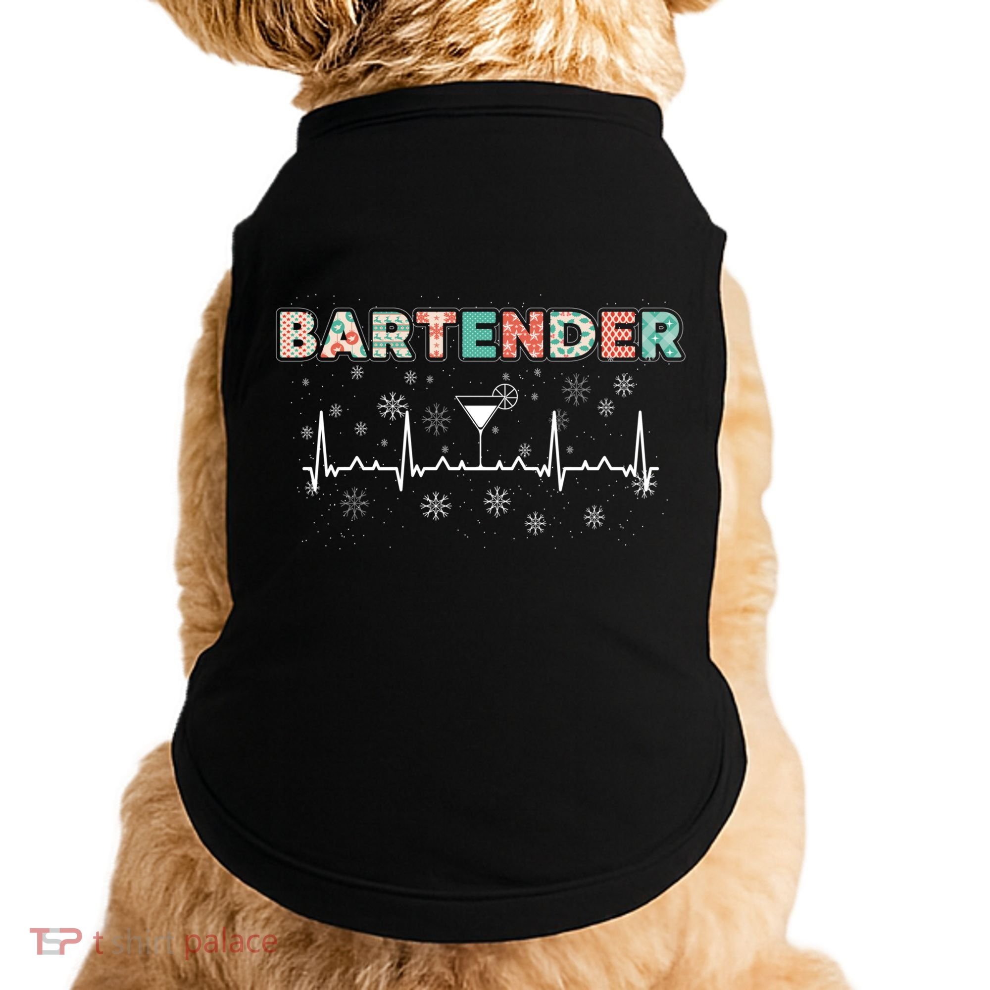 Bartender Heartbeat Bartending Lover Cocktail Maker Xmas Great Gift Doggie Tank