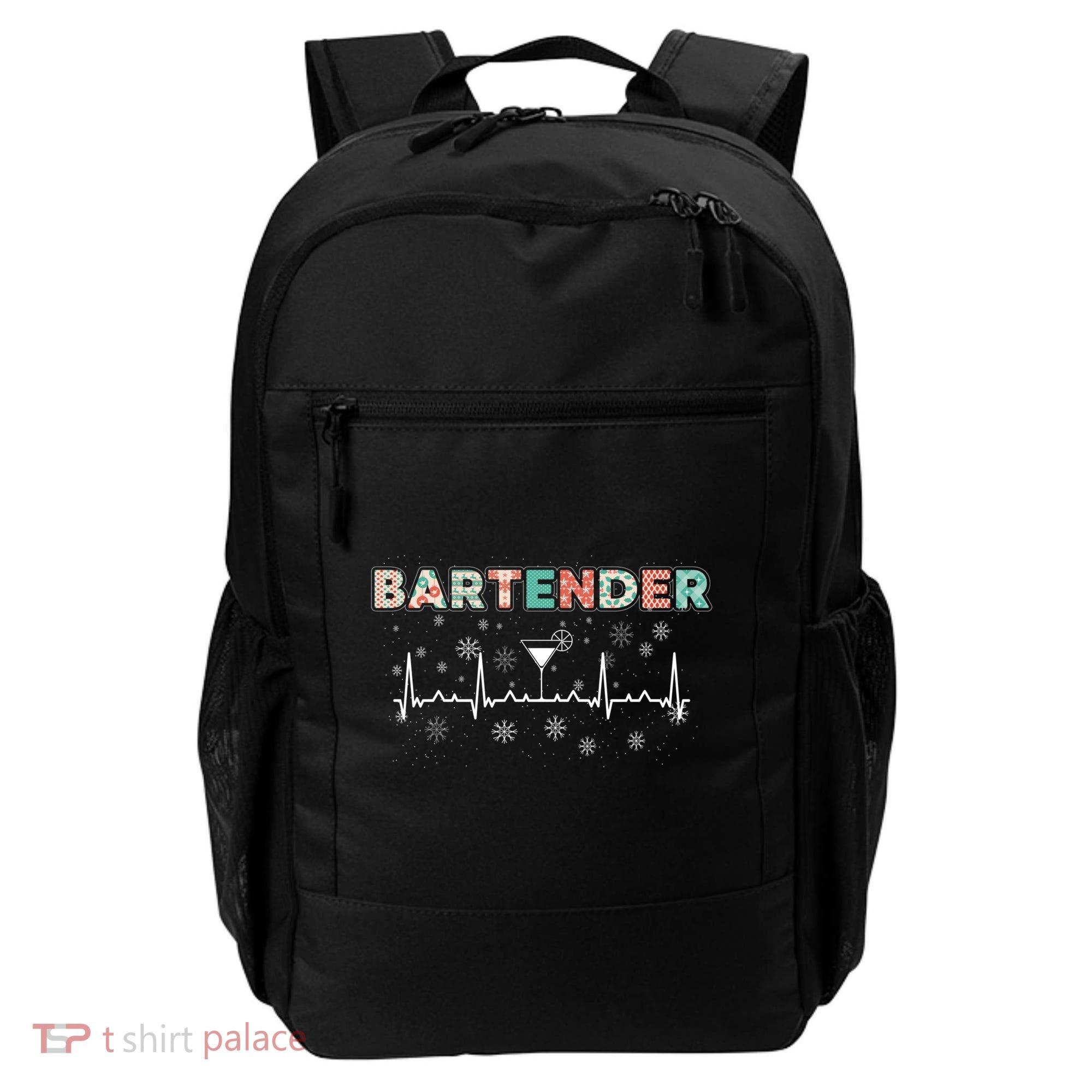 Bartender Heartbeat Bartending Lover Cocktail Maker Xmas Great Gift Backpack